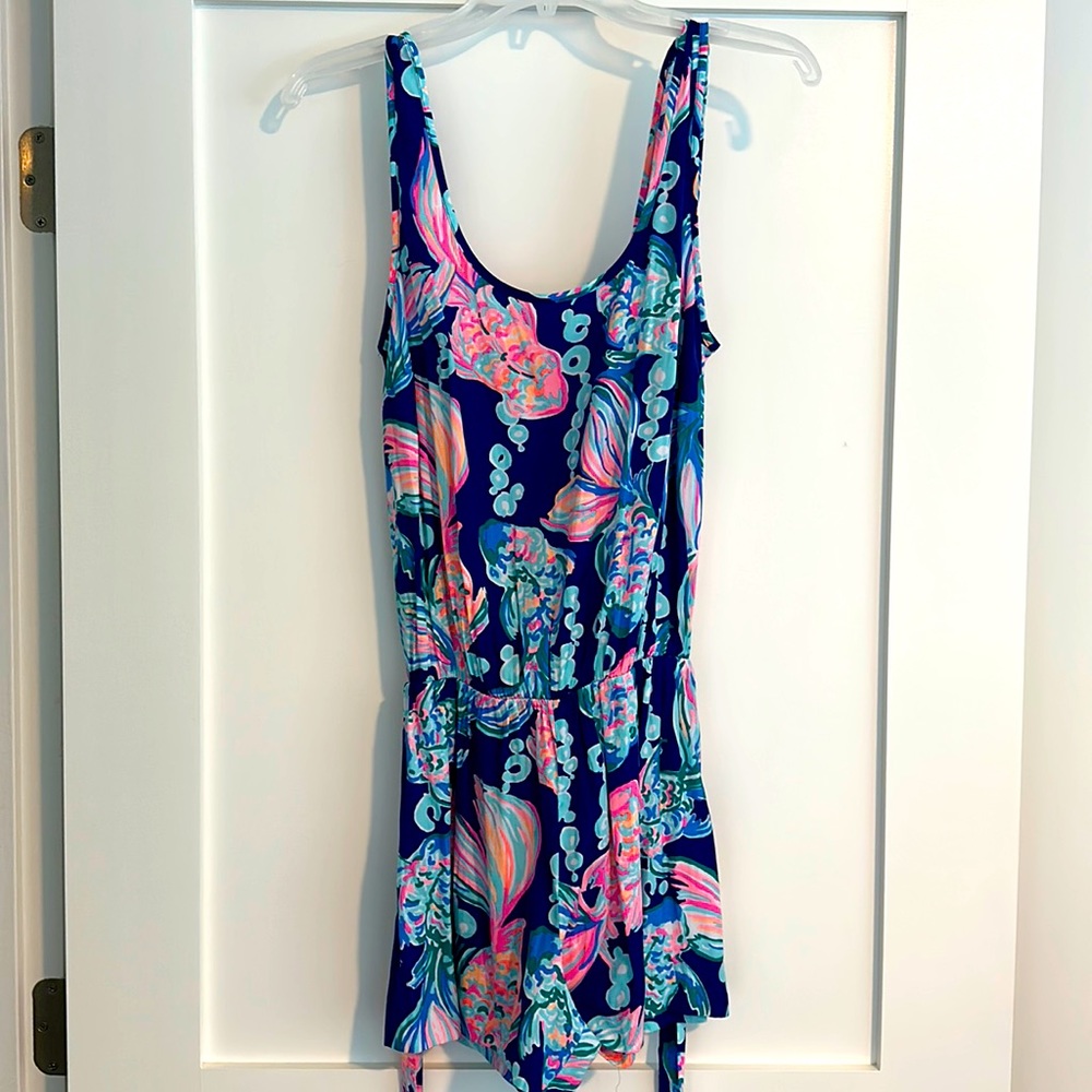 Lily Pulitzer romper. Size 4. Removable sash belt.